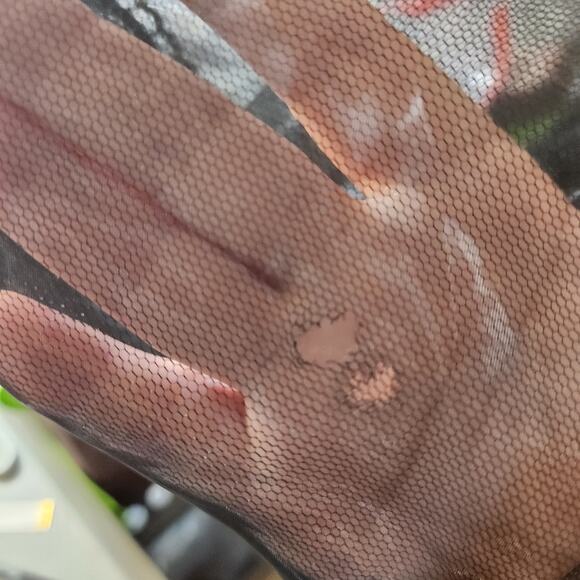 UNKNOWN Black High Low Mesh Lace Sheer 3 Layer Formal Semi Formal Womens 4 FLAW - Picture 8 of 12